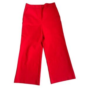 Ann Taylor Factory Red Wide Leg Cropped Pant‎ Bold Modern SIze 6